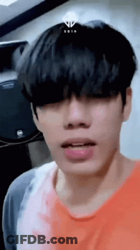 Young Man's Face Close Up GIF