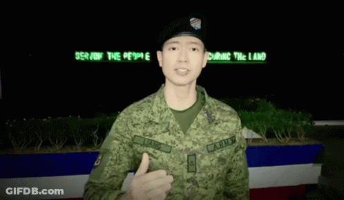 Young Man Saluting Serving People Securing Land GIF