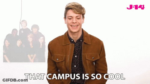 Young Man Saying Campus Is So Cool GIF