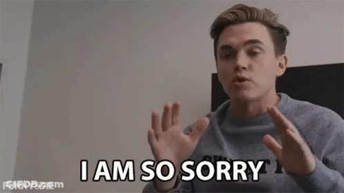 Young Man Saying I Am So Sorry Hands In Air GIF