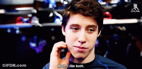 Young Man Saying I Like Both GIF