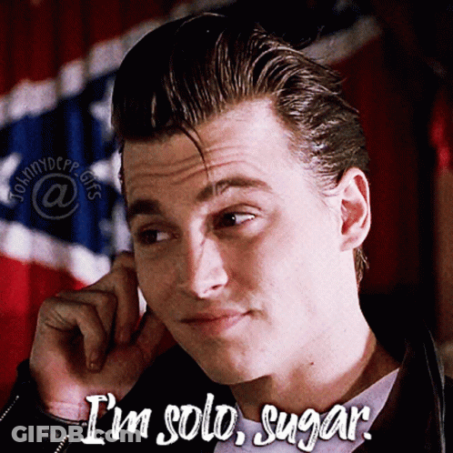Young Man Saying I'm Solo Sugar In Front Of Flag GIF