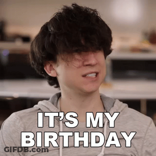 Young Man Saying It's My Birthday GIF