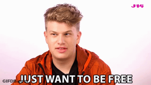 Young Man Saying Just Want To Be Free GIF