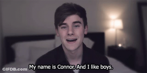 Young Man Saying My Name Is Connor GIF