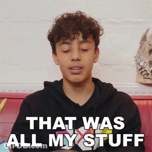 Young Man Saying That Was All My Stuff GIF
