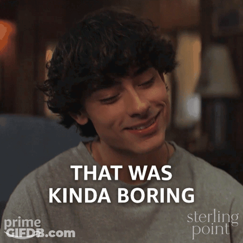 Young Man Saying That Was Kinda Boring GIF