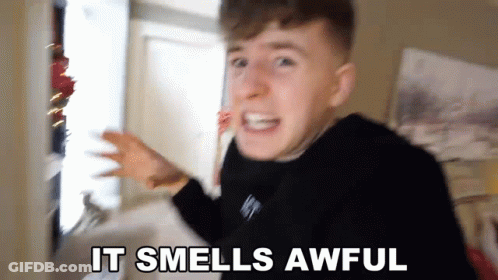 Young Man Says It Smells Awful GIF