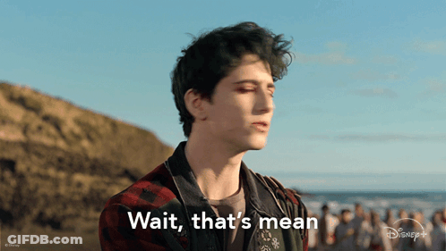 Young Man Says Wait That's Mean In Front Of Crowd GIF