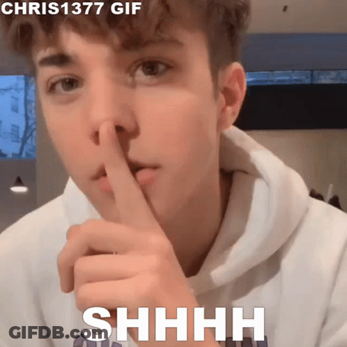 Young Man Shushing GIF