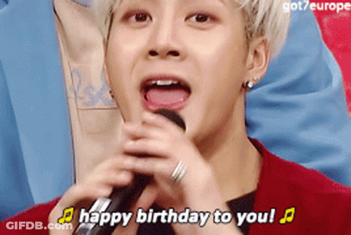Young Man Singing Happy Birthday To You GIF
