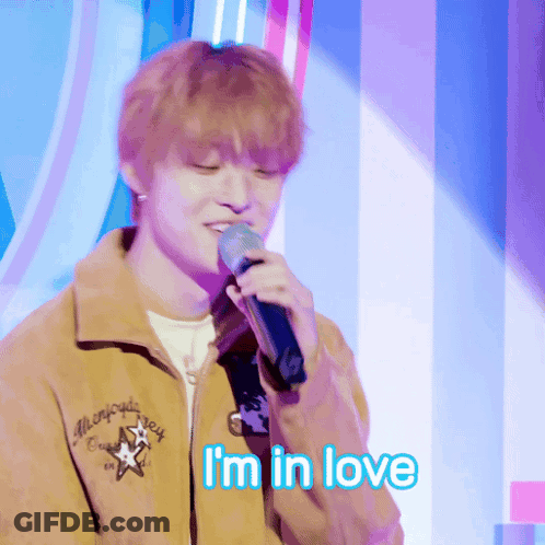 Young Man Singing Into Microphone I'm In Love GIF