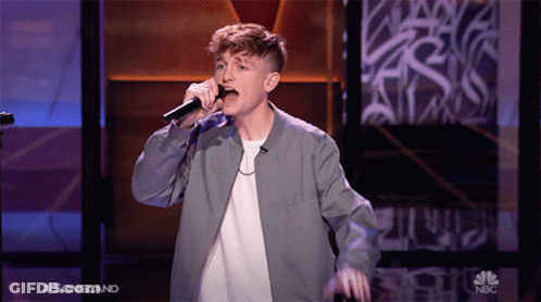 Young Man Singing Into Microphone #Songland GIF