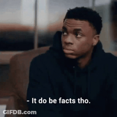 Young Man Sitting In Chair Saying It Do Be Facts GIF