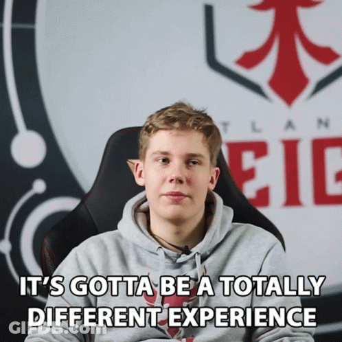 Young Man Sitting In Chair Saying It's Gotta Be A Totally Different Experience GIF