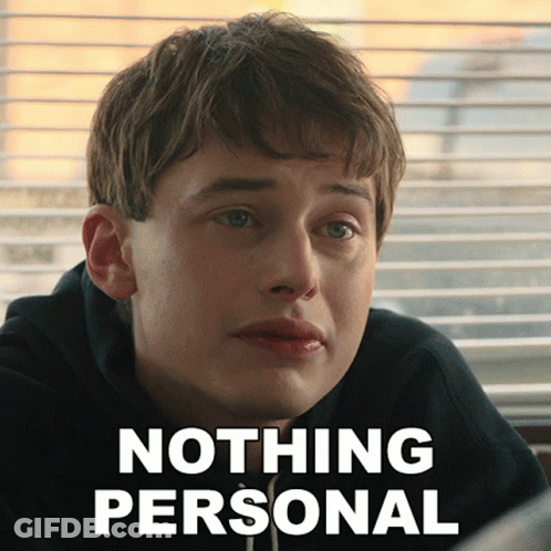 Young Man Sitting In Front Of Window Saying Nothing Personal GIF