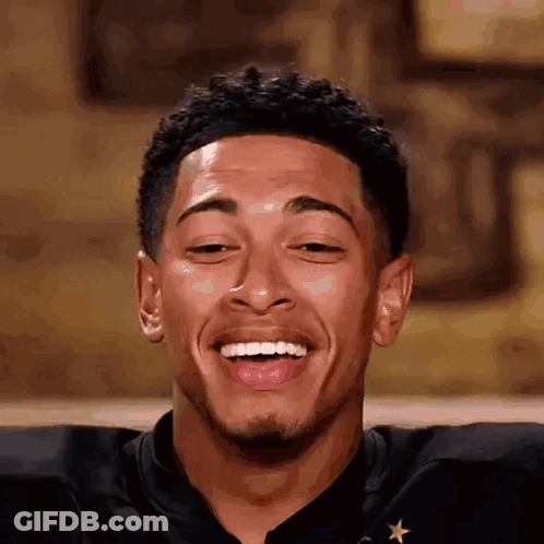 Young Man Smiling Eyes Closed Mouth Open Black Star Shirt GIF
