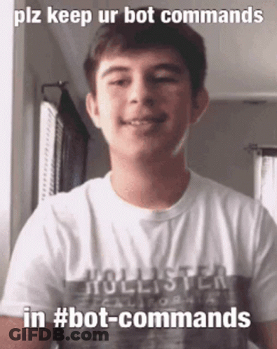 Young Man Smiling Saying Keep Bot Commands GIF