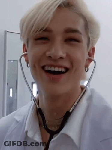 Young Man Smiling With Stethoscope GIF