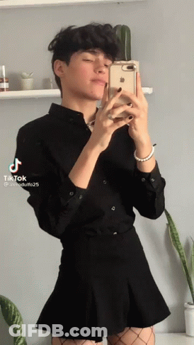 Young Man Taking Selfie With Phone GIF