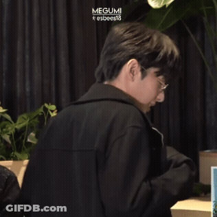 Young Man Wearing Glasses Adjusted By Megumi And Esbees18 GIF