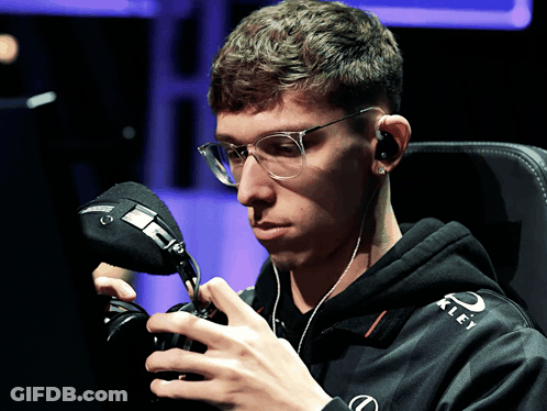 Young Man Wearing Glasses And Black Shirt GIF