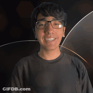 Young Man Wearing Glasses And Black Shirt Saying Adrian GIF