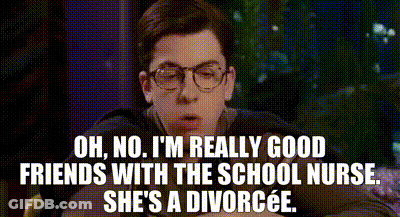 Young Man Wearing Glasses Talking To Woman GIF