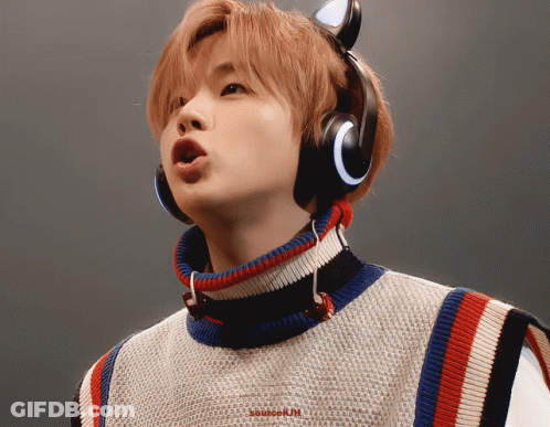 Young Man Wearing Headphones And Samsung Sweater GIF