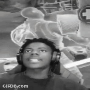 Young Man Wearing Headphones Looking Up GIF