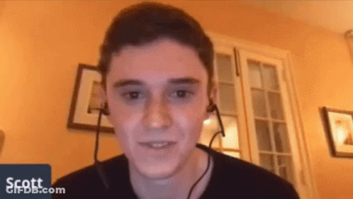 Young Man Wearing Headphones Scott GIF