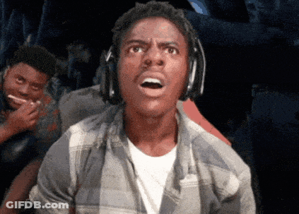Young Man Wearing Headphones Surprised GIF
