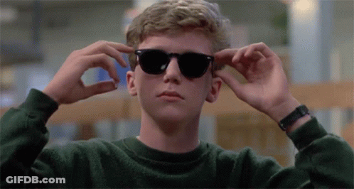 Young Man Wearing Sunglasses And Watch GIF