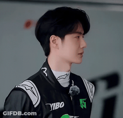 Young Man Wearing Yibo Jacket GIF