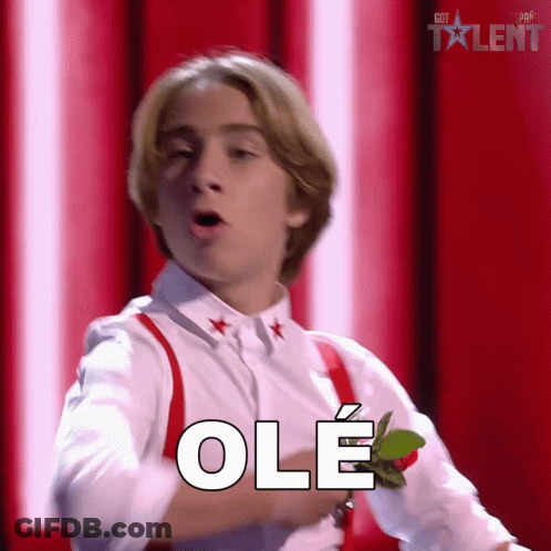 Young Man White Shirt Red Suspenders Rose Ole GIF