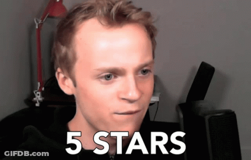 Young Man With 5 Stars Face GIF