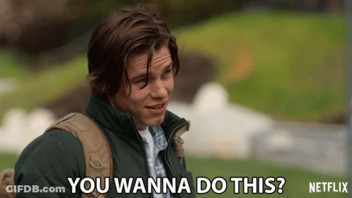 Young Man With Backpack Saying You Wanna Do This GIF