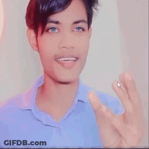 Young Man With Blue Eyes Giving OK Sign GIF