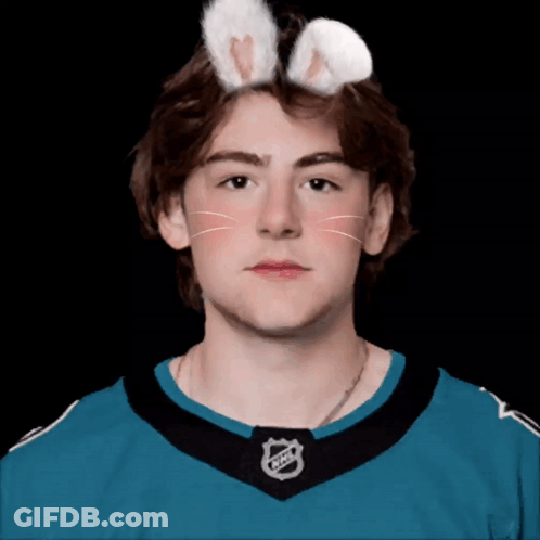 Young Man With Bunny Ears GIF
