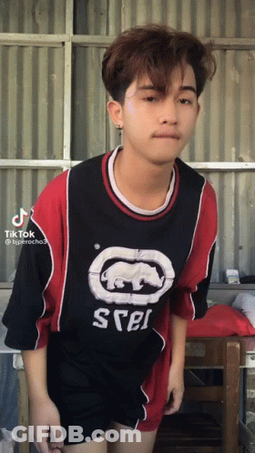 Young Man With Curly Hair Saying I Saw You Lying There GIF