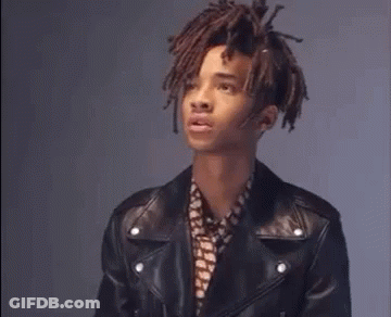 Young Man With Dreadlocks And Leather Jacket GIF