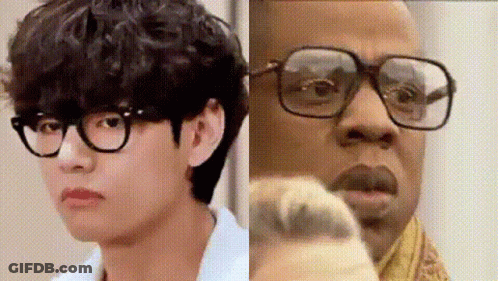 Young Man With Glasses Next To Man With Glasses GIF