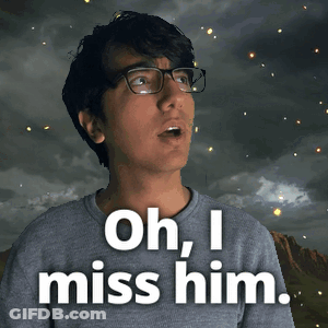 Young Man With Glasses Says Oh I Miss Him GIF