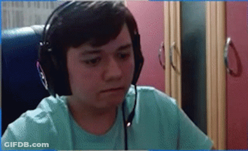 Young Man With Headphones And Microphone Sitting GIF