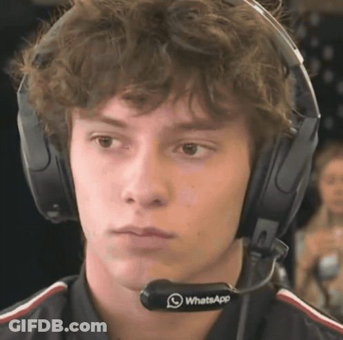 Young Man With Headphones And Whatsapp Headset GIF