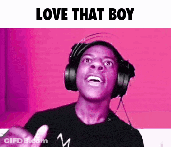 Young Man With Headphones Making Funny Face Pointing GIF