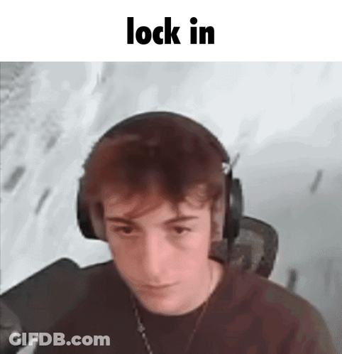 Young Man With Headphones Saying Lock In GIF