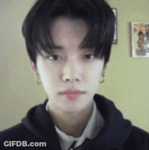 Young Man With Hoodie And Earrings GIF