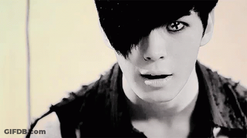 Young Man With Long Fringe GIF