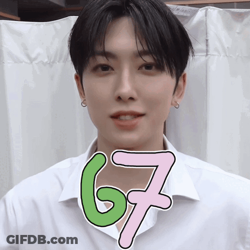 Young Man With Number 67 GIF